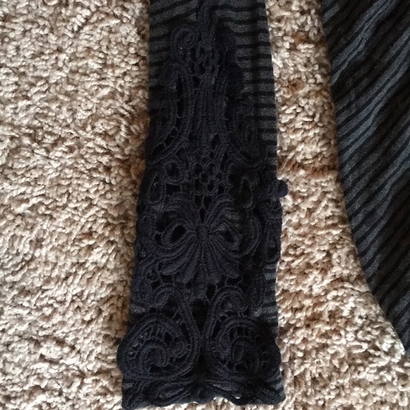 Black and charcoal striped long sleeve tunic - Picture 5 of 5